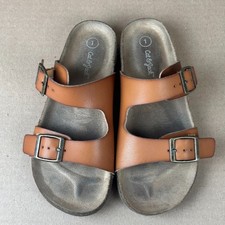 Cat Jack Drew Double Buckle Sandals Brown Unisex Kids Size 1 Pre-Owned