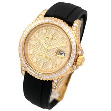 Rolex Yacht-Master 226668TBR 42mm 18K Yellow Gold Baguette Diamond Watch 8