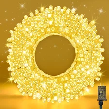 70 ft Warm White LED String Lights 210 LEDs on Transparent Wire Waterproof