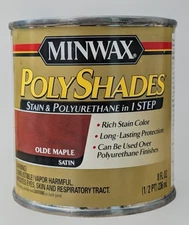 Minwax PolyShades - Olde Maple Satin - Stain & Polyurethane In 1 Step - 8 fl oz 