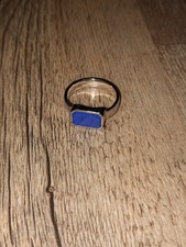 Goldring 585 Weißgold Lapislazuli 14 Karat