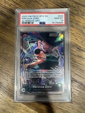 2025 ONE PIECE OP12 LEGACY OF THE MASTER ALTERNATE ART #020 RORONOA ZORO PSA 10