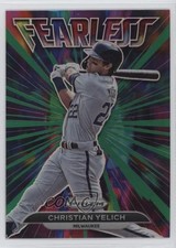 2022 Panini Prizm Fearless Green Prizm Christian Yelich #FL-7 07jg