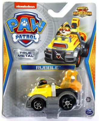 Nickelodeon Paw Patrol True Metal Rubble - Mighty Pups Super Paws