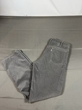 Vintage 80s Levis 519 Corduroy Pants Grey Slim Straight White Tab Mens 33x30