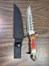 🔥CHIPAWAY CUTLERY Undertaker Warrior Gold Edition 17.5" Bowie Knife W/ Sheath🔥