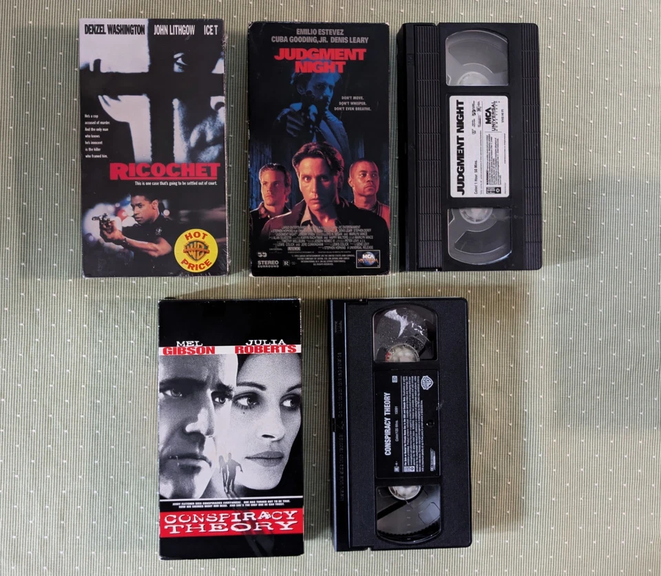 Ricochet Judgement Night Conspiracy Theory Long Kiss Goodnight Biker Boyz VHS Foto 4 de 4