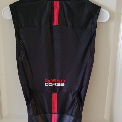 Castelli Rosso Corsa Men's Sleeveless Triathlon Suit Full Zip