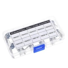 200Pcs 10 Values Rectifier Diode Assorted Kit 1N4001 1N4002 1N4003 1N4004 1N4007