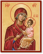 BLESSED VIRGIN MARY & JESUS ICON (#2) 8x10" ULTRA PREMIUM SATIN Print