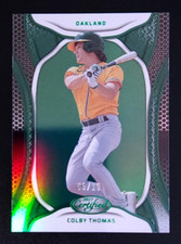 2023 Chronicles - Colby Thomas Certified Mirror Green A's Color Match #d /10 SSP