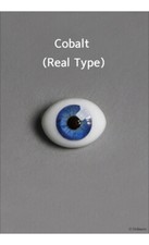 Dollmore BJD 12mm Oval Real Type PaperWeight Glass Eyes - Cobalt Real Type