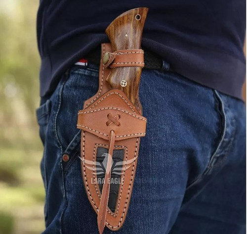 Bobcat Fixed blade Skinning Knife for Camping, Handmade damascus Hunting Knife - Picture 3 of 8