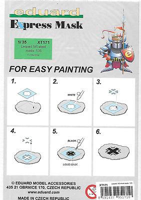 Eduard Leopard 1A5 Wheel Painting Masks for Italeri Kit 1/35th Scale EUXT171