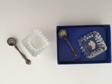 VTG Westmorland Salt Spice Dish Cambridge George & Martha Washington Spoon (2)