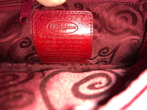 Borsa a tracolla piccola Brighton in pelle rossa con ciottoli........u1 - Foto 7 di 10