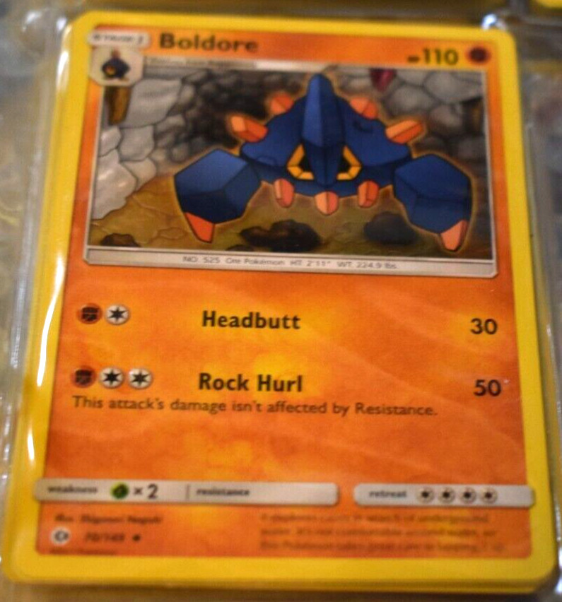 Boldore # 70/149 Sun & Moon Base Set Pokemon Trading TCG Game Cards NM/MINT