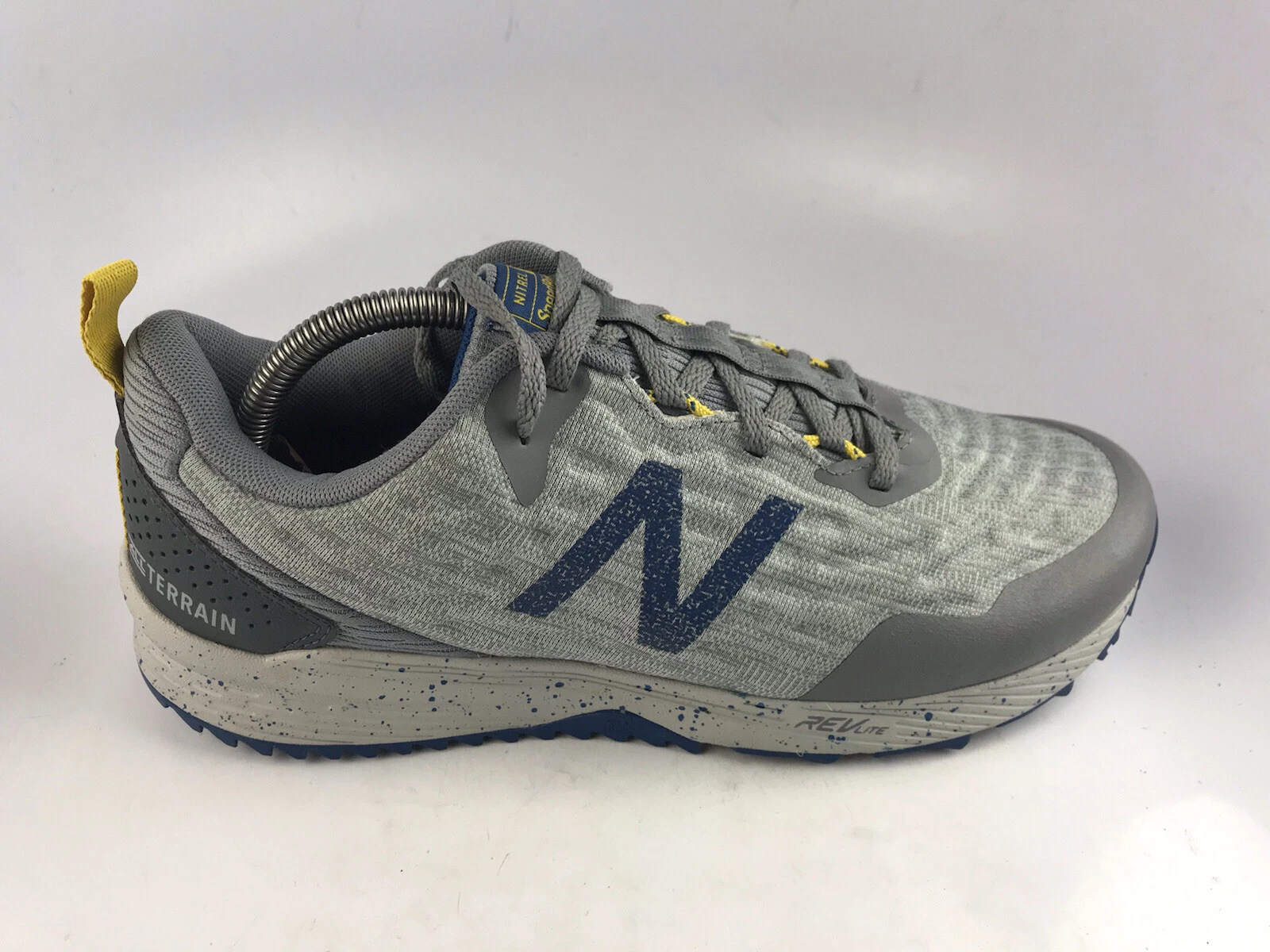 New Balance Men's Nitrel V3 Trail Running Shoes Gray/ Blue Sz 9 4E