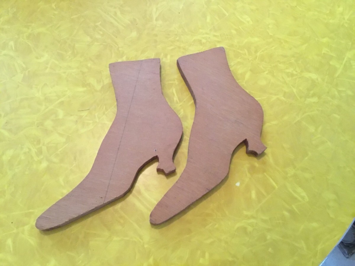 Vintage Victorian Shoe Boots Wood Cutouts Wall Decor | eBay