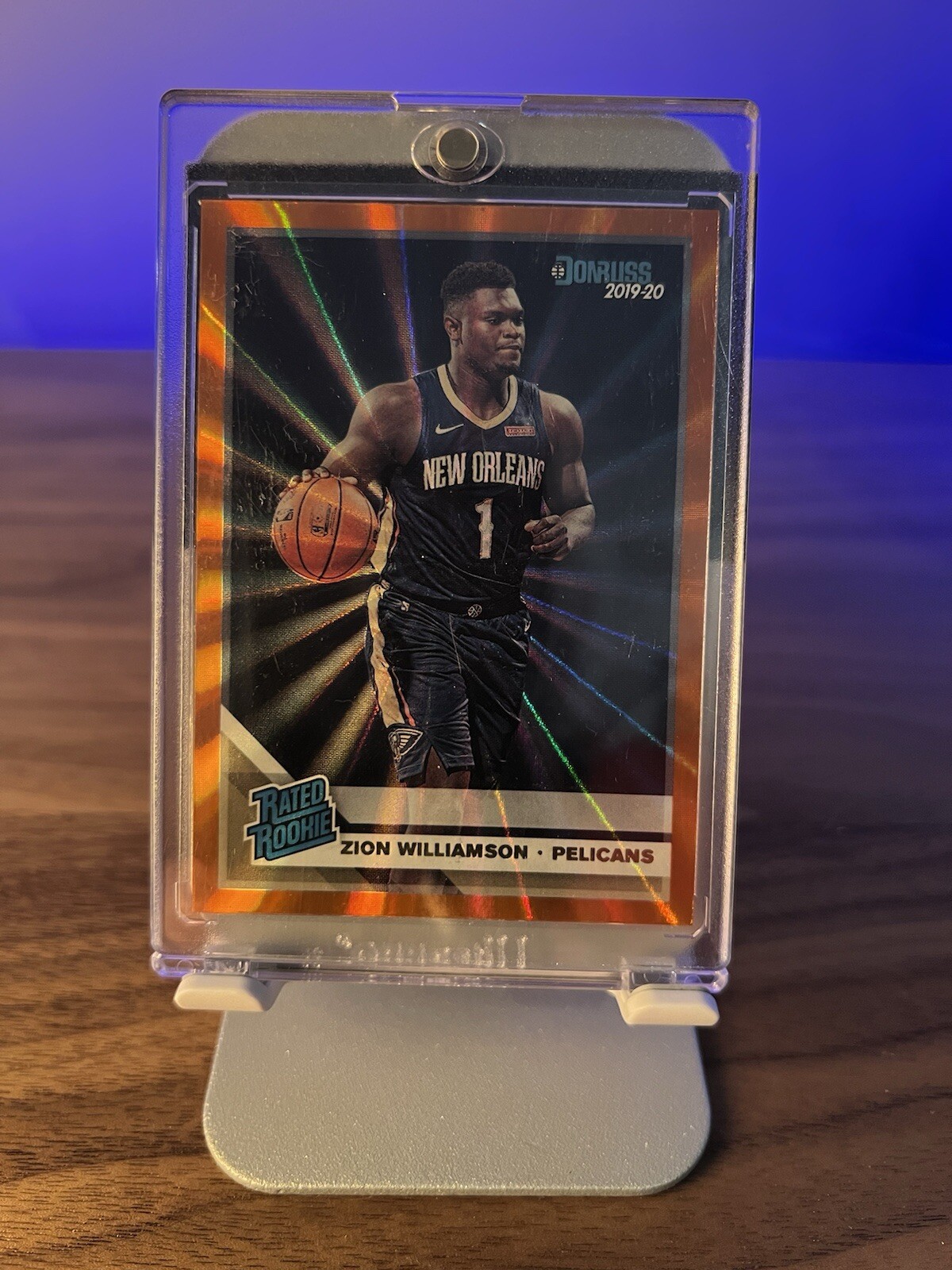 2019-20 Panini Donruss - Rated Rookie Holo Orange Laser #201 Zion Williamson RC