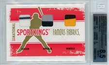 2009 SPORTKINGS NATIONAL GOLD 1/1 - JACKSON / RIPKEN JR / WINFIELD MEMORABILIAS!