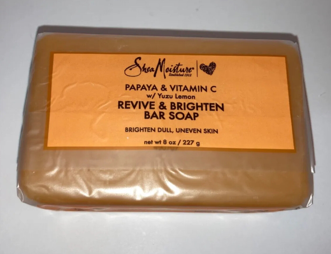 shea moisture papaya and vitamin c lip balm SHEA MOISTURE 8oz BAR PAPAYA & VITAMIN C W/ YUZU LEMON REVIVE & BRIGHTEN DULL