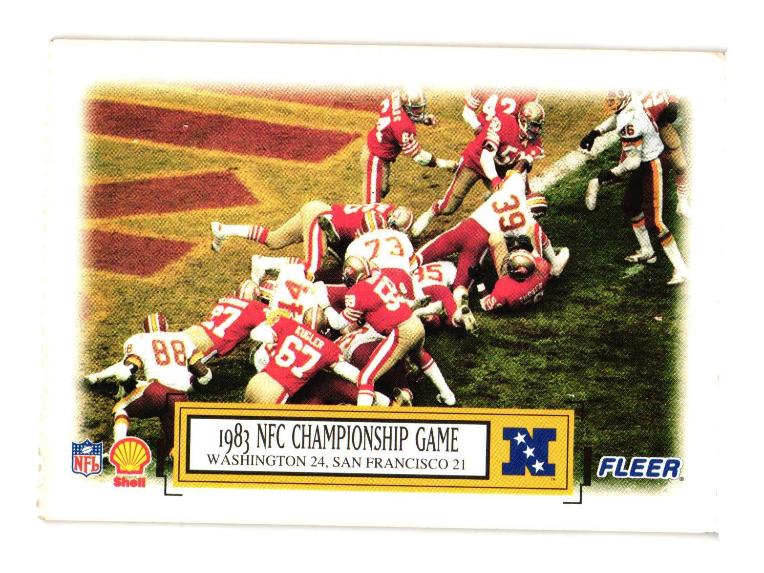 1995 Fleer Shell #8 1983 NFC Championship Game