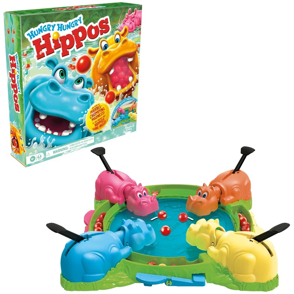 Hungry Hungry Hippos Game for 2 to 4 Players - Image 2 of 4