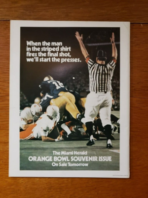 1974 Orange Bowl LSU TIGERS vs PENN STATE NITTANY LIONS football