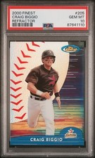 2000 FINEST REFRACTOR #205 CRAIG BIGGIO PSA 10