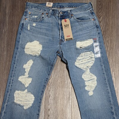 Levi's 501 3032 Original Fit Men's 33x32 Ripped Shuttle Medium