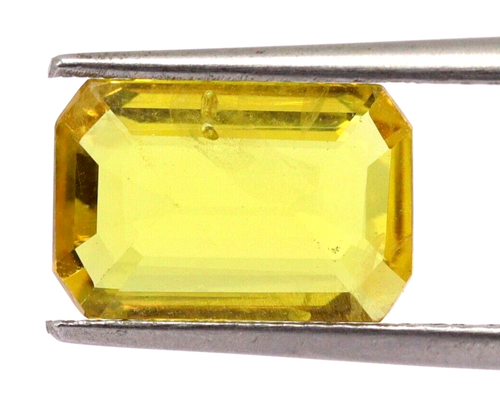 Piedra preciosa suelta de 2,22 quilates de zafiro amarillo natural corte octágono Bangkok/Tailandia - Imagen 4 de 10