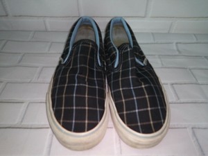 blue checkered vans mens