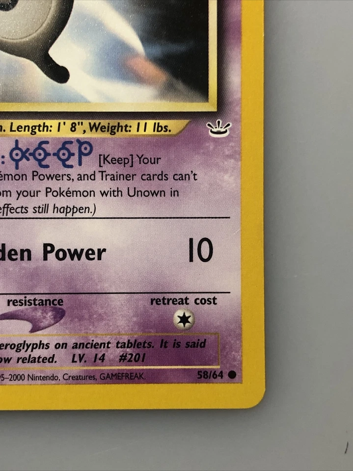UNOWN K - Neo Revelation Set - 58/64 - Common - Pokemon Card - Unlimited - NM - Image 3 of 4