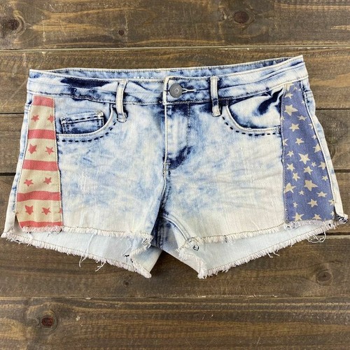 Mossimo American Flag Distressed Frayed 