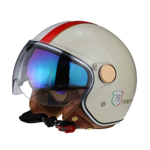 Jethelm V19 Italien-Flagge Chopper Sturz Helm Rollerhelm Motorradhelm S M L XL - Bild 4 von 9