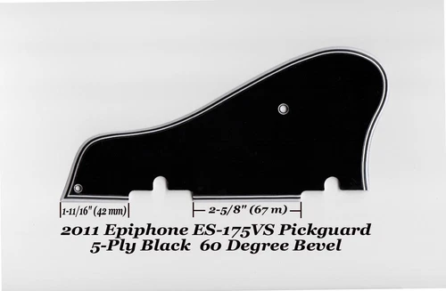 ES-175 VS 2011 5-Ply Black Pickguard & Bracket for Epiphone Guitar Project NEW