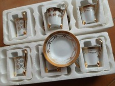 6 tazze da  caffè e piattini porcellana vintage Venezia gold collection  o