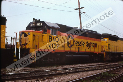 Original Dia Baltimore & Ohio B&O 4129 EMD GP40-2 Proviso ILL 7-77 (U4) (4C)