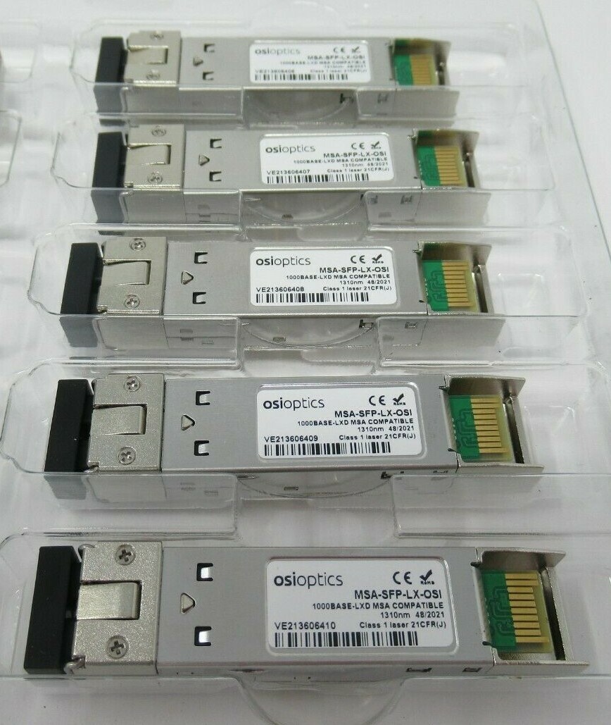 5 Pack Osioptics MSASFPLXOSI Transceiver 1000BASELXD MSA 1310mm