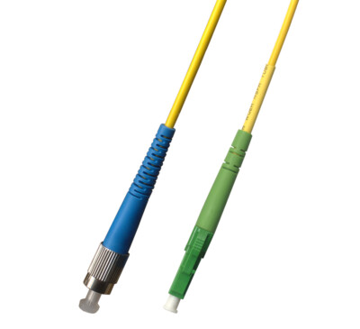 25M (82ft) OS2 FC/UPC to LC/APC Fiber Optic Cable Simplex Singlemode 9/125