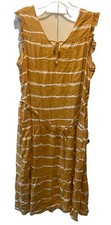 Simply Vera Vera Wang Woman's Size XXL Gold & White Sleeveless Dress