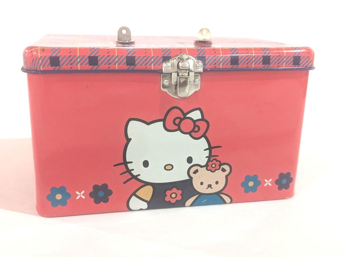 Hello Kitty Tin lunchbox Sanrio GmbH Germany 1995 Vintage Red Made