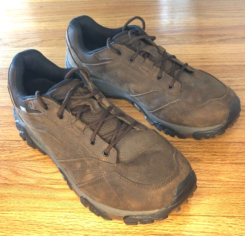 Merrell Moab Adventure Men Size Dark Earth Leather Dry WP Low