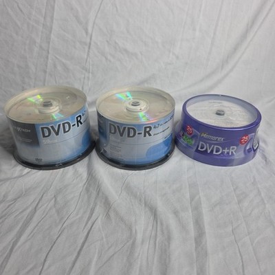 Lot Of 2 Nexxtech DVD-R 4.7GB 120 Min Video 100 Plus 25 Memorex Dvd+R Sealed(BTX