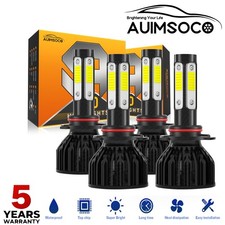 9005 9006 LED Headlight Kit 10000K Combo Bulbs High Low Beam Super Bright White