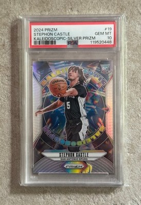 2024 PANINI PRIZM KALEIDOSCOPIC SILVER PRIZM #19 ROOKIE STEPHON CASTLE PSA 10