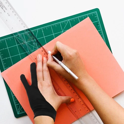  4 PZ Drawing Pen Graphic Tablet Pad Guanti domestici Due dito Guanto