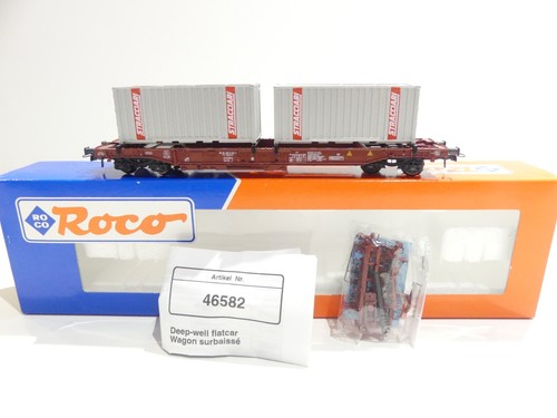 Roco H0 46582 Taschenwagen Sdgkkmss "Straccari" der FS AC in OVP G5925 | Zustand: Gebraucht