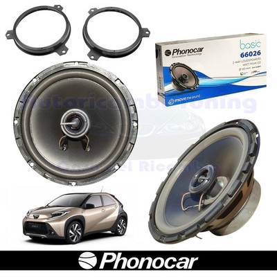 Phonocar 66026 Coaxial Car Speakers 16.5cm 60W For Toyota Aygo X 2-Way
